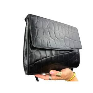1980's LORD & TAYLOR crocodile leather bag